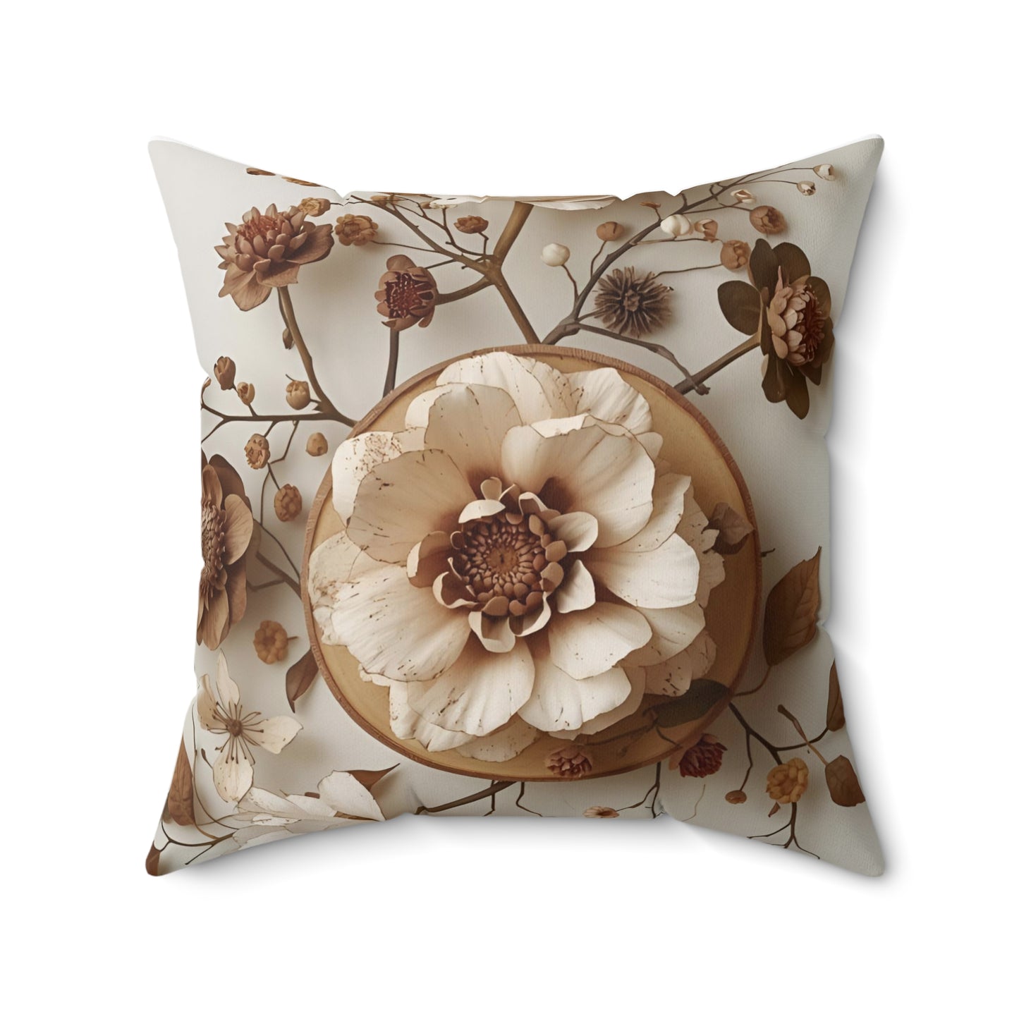 Vintage Floral Accent Pillow