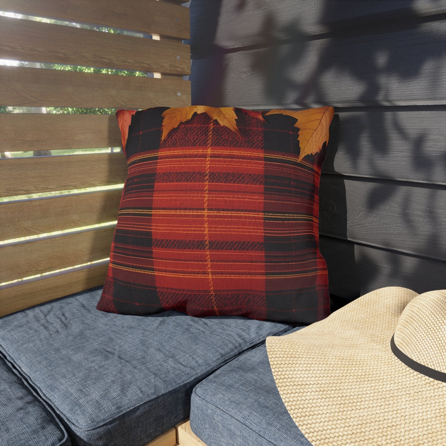 Autumn Plaid Outdoor Pillow