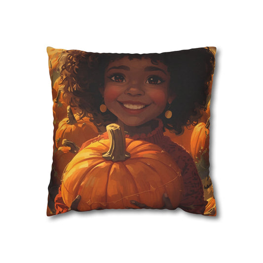 Autumn Afro Girl Harvest Pillowcase