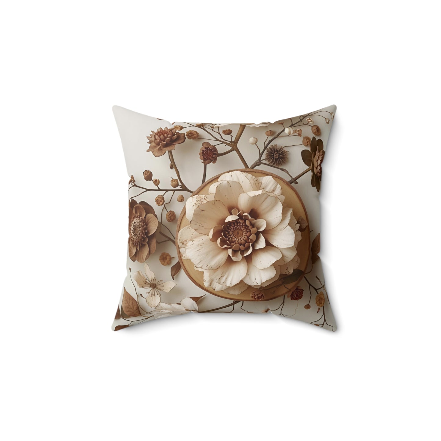 Vintage Floral Accent Pillow