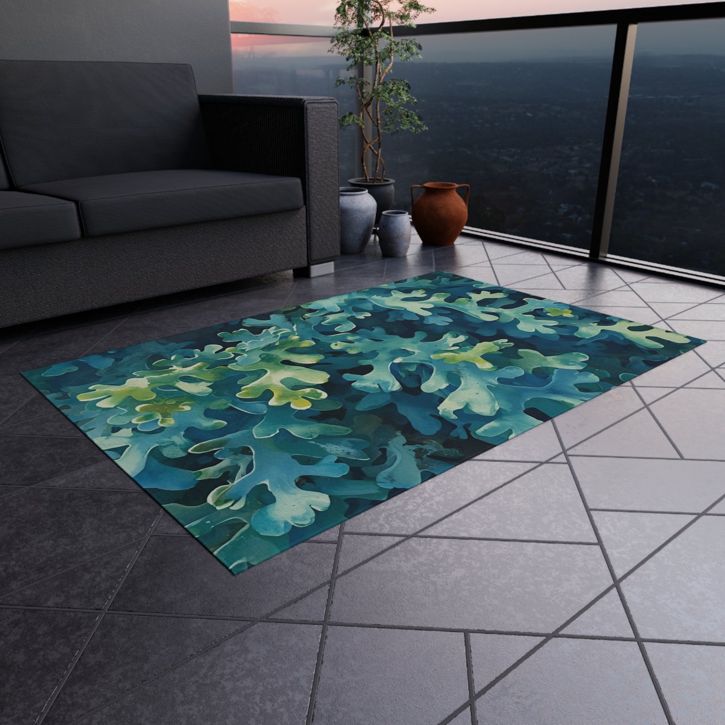 Serene Sea Moss Indoor/Outdoor Rug