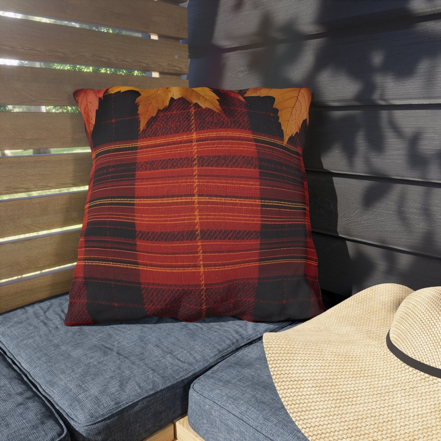 Autumn Plaid Outdoor Pillow
