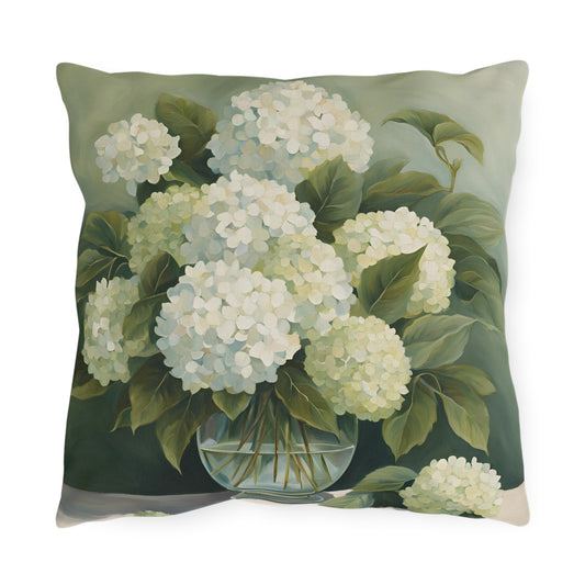 Elegant Floral Square Pillow Outdoor Pillows