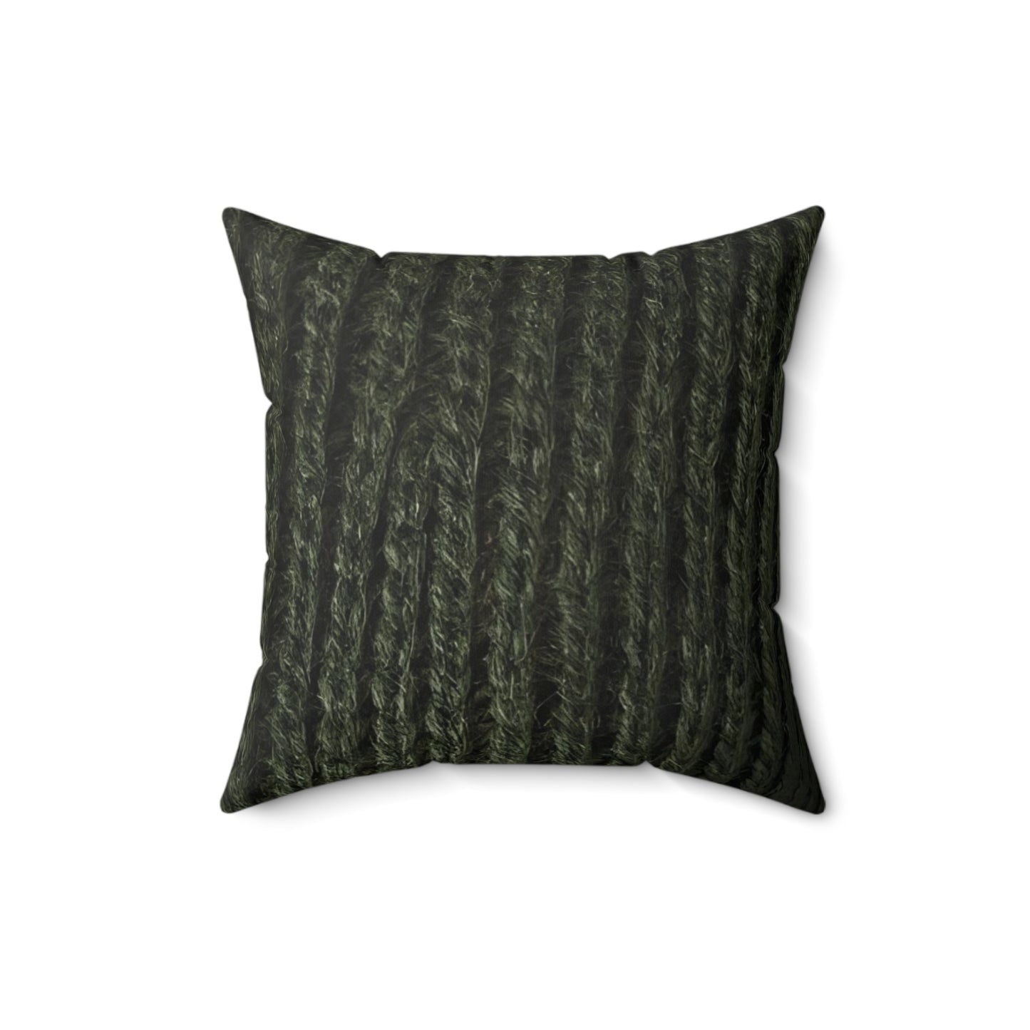 Forest Green Knit Cottage Textured Pillow