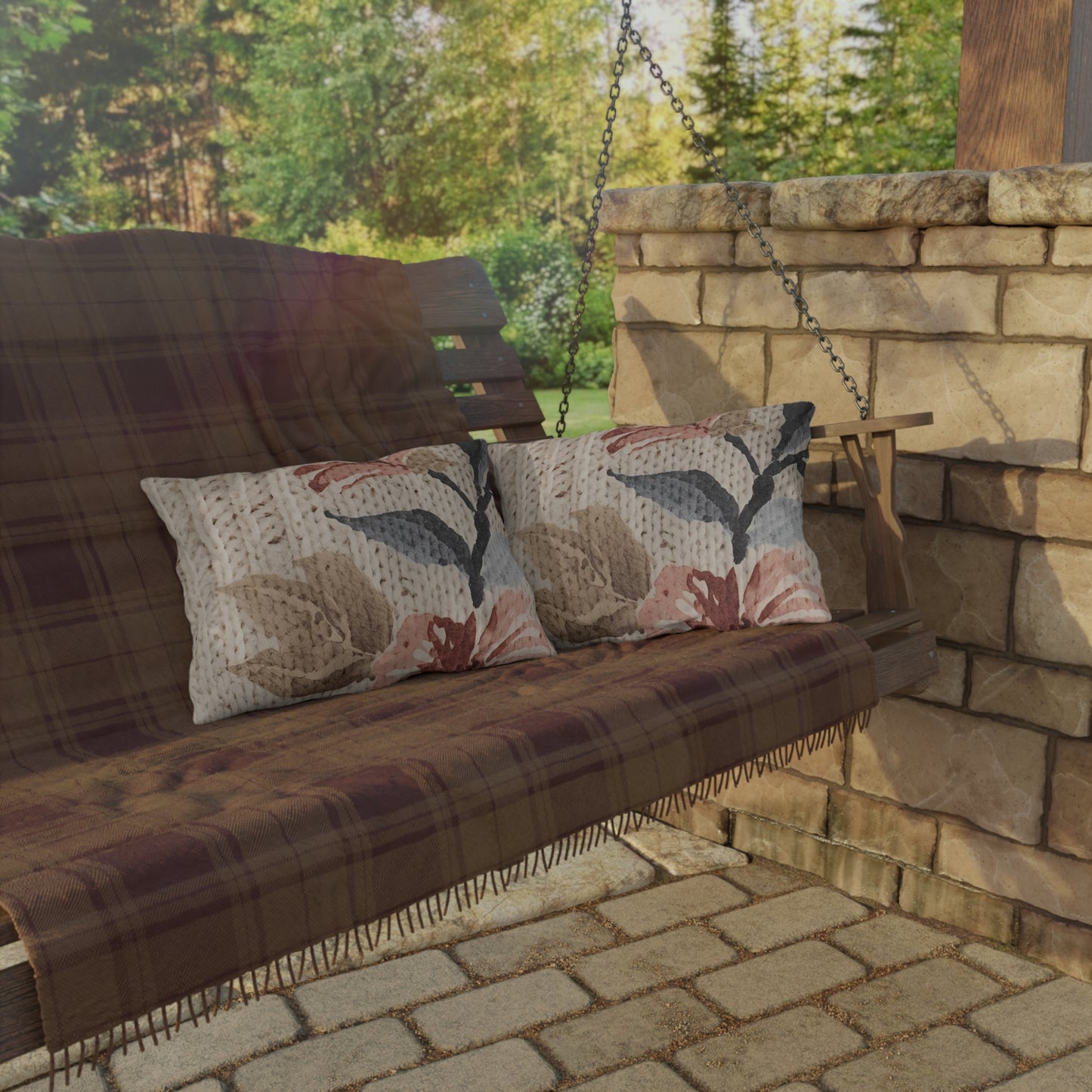 Cottage Rose Outdoor Pillow