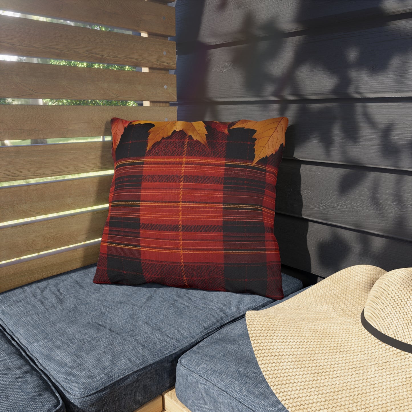 Autumn Plaid Outdoor Pillow