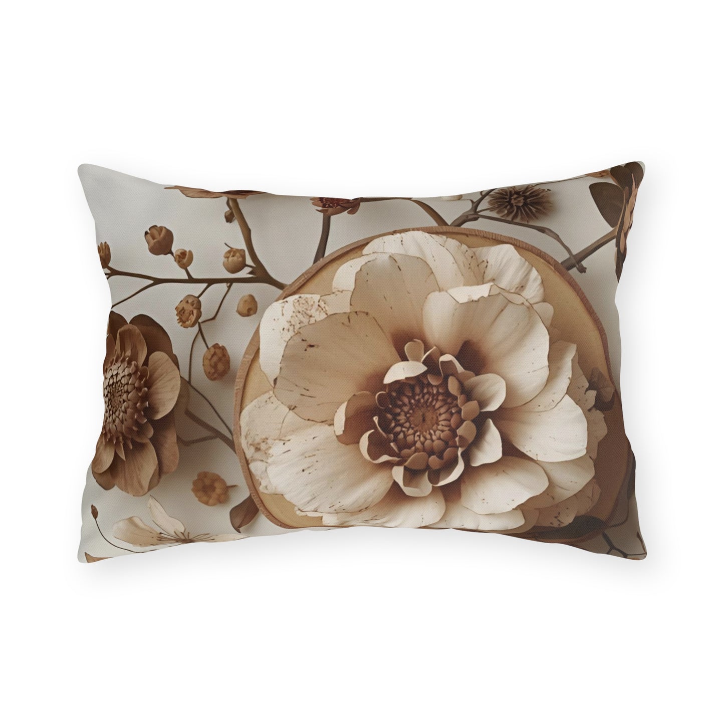 Vintage Floral Outdoor Pillow