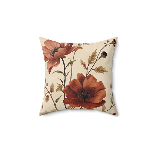 Cottage Core Floral Decorative Pillow