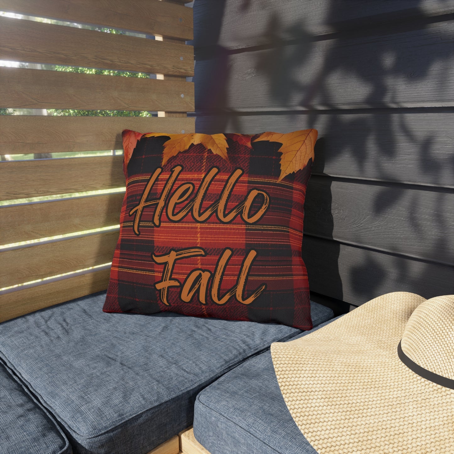 Autumn Plaid Outdoor Pillow
