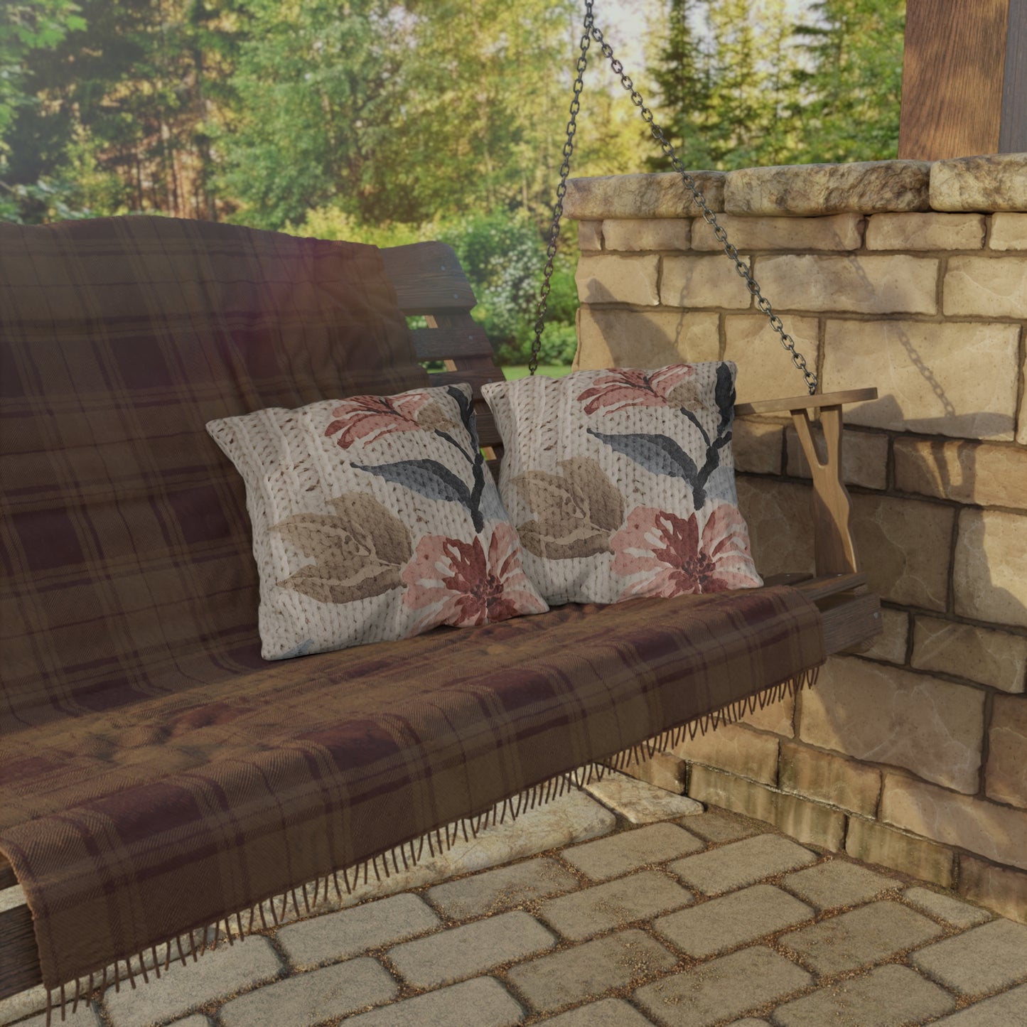 Cottage Rose Outdoor Pillow