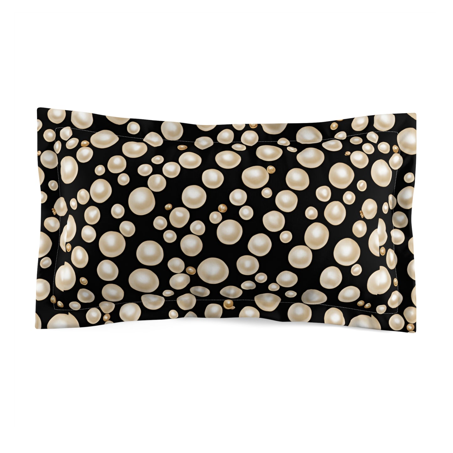 Midnight Diamonds and Pearls Microfiber Pillow Sham