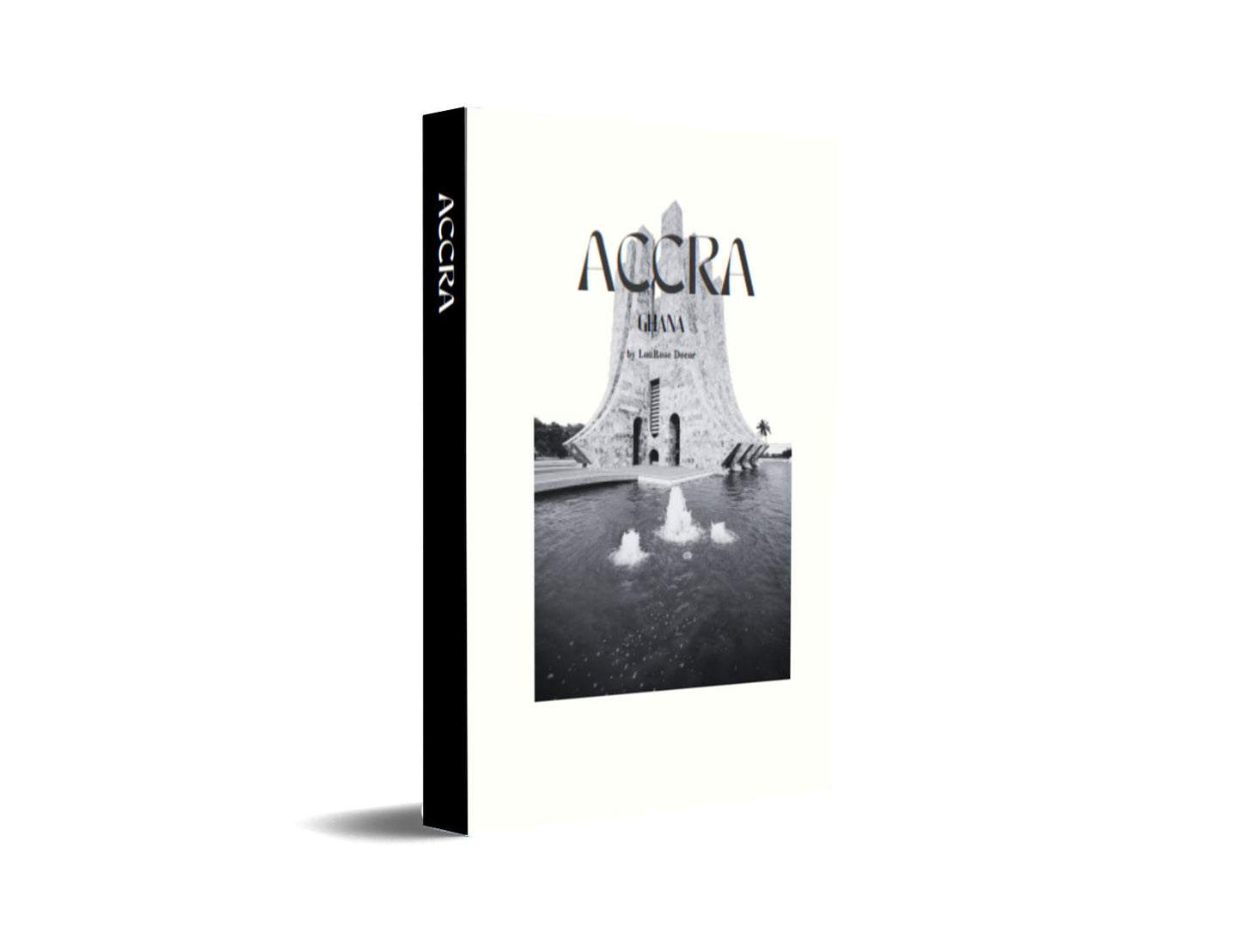 Accra White and Black Decorative Book-LouRose Decor-LouRose Decor