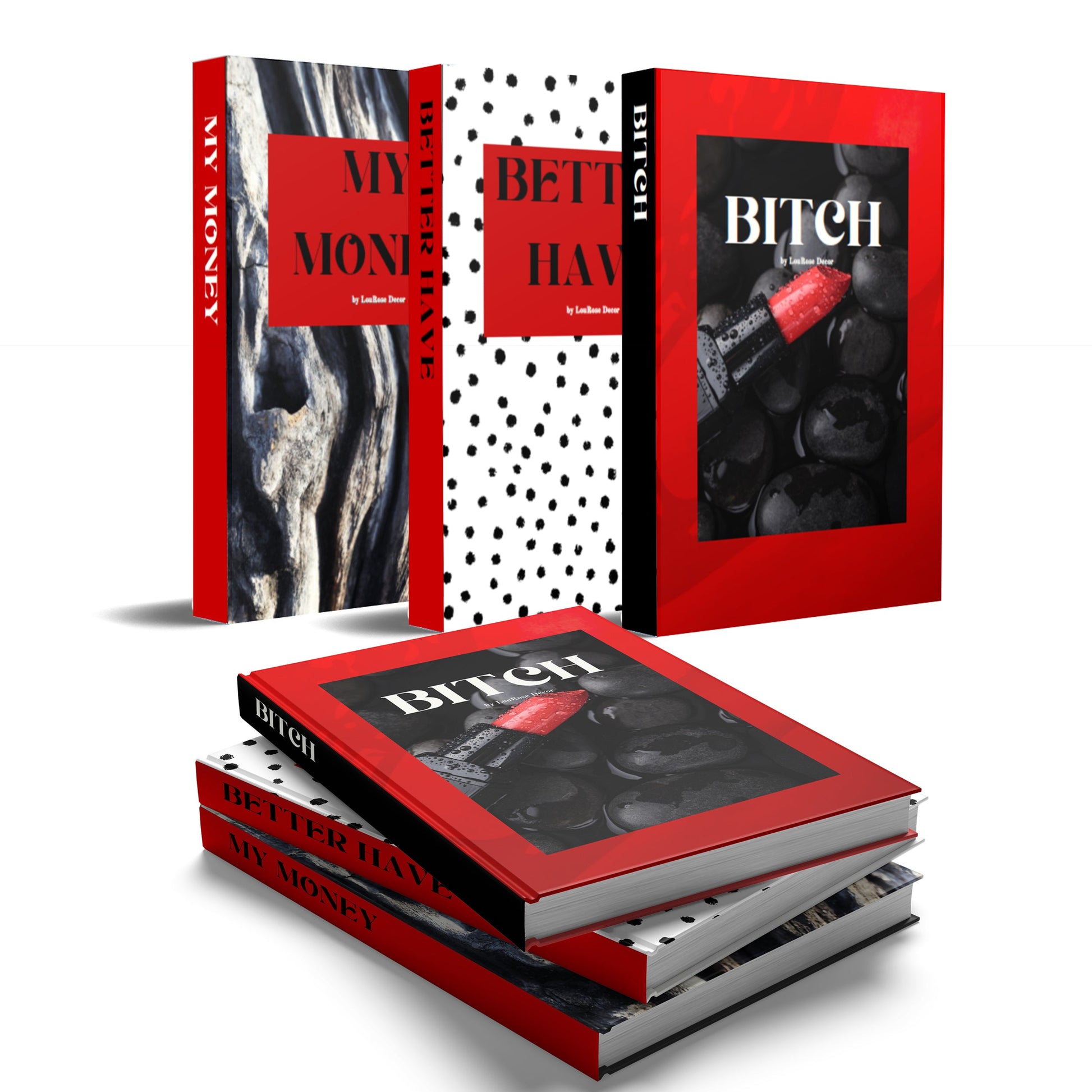 Bitch Better Have My Money Decorative Books Set-Book Sets-LouRose Decor-LouRose Decor