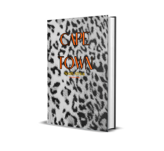 Cape Town Orange and Cheetah Print Decorative Book-LouRose Decor-LouRose Decor