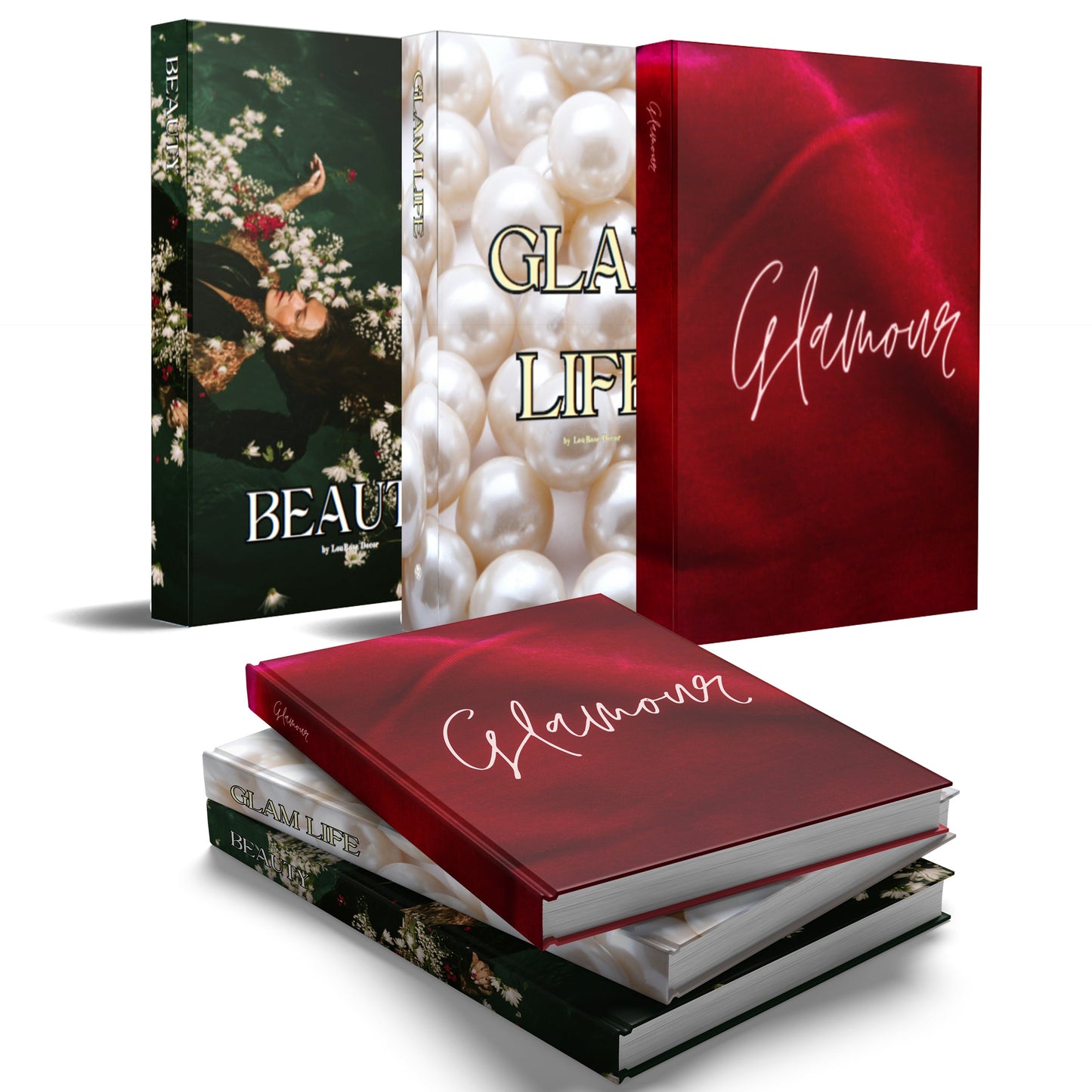 Glamour Decorative Books Set-Book Sets-LouRose Decor-LouRose Decor