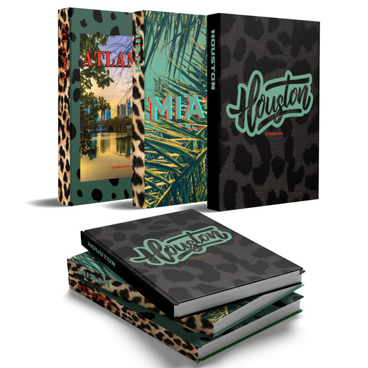 Houston Atlanta Miami Travel Decorative Book Sets-Book Sets-LouRose Decor-LouRose Decor