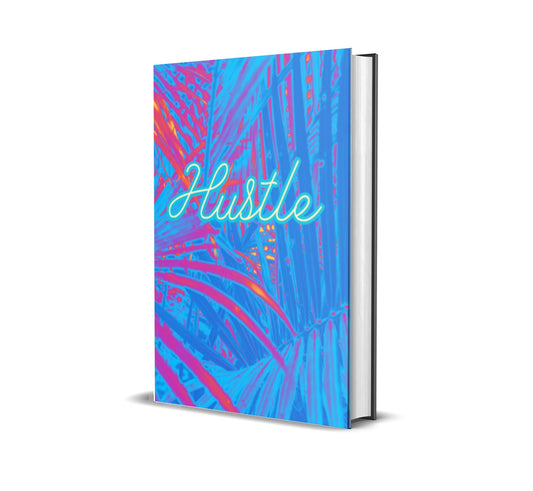 Hustle Blue Palm Decorative Book-Individual Book-LouRose Decor-LouRose Decor