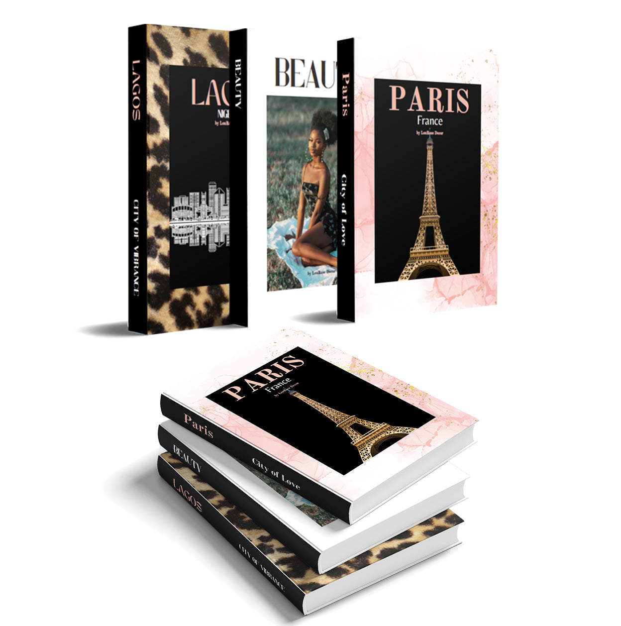 Lagos Paris Beauty Decorative Book Set-Book Sets-LouRose Decor-LouRose Decor