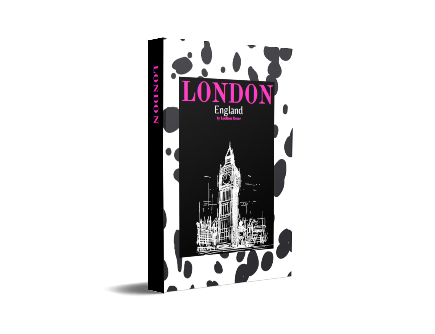 London Black White and Pink Decorative Book-Individual Book-LouRose Decor-LouRose Decor