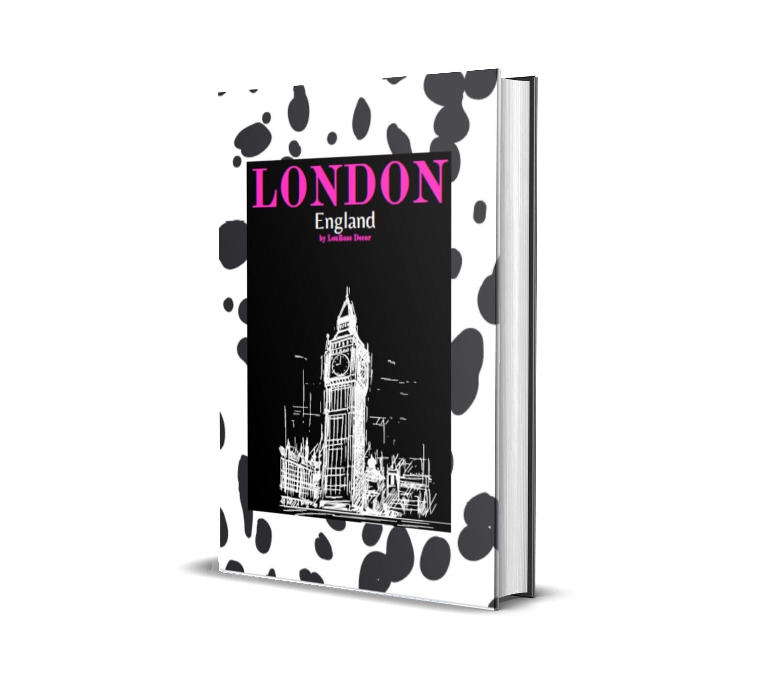 London Black White and Pink Decorative Book-Individual Book-LouRose Decor-LouRose Decor