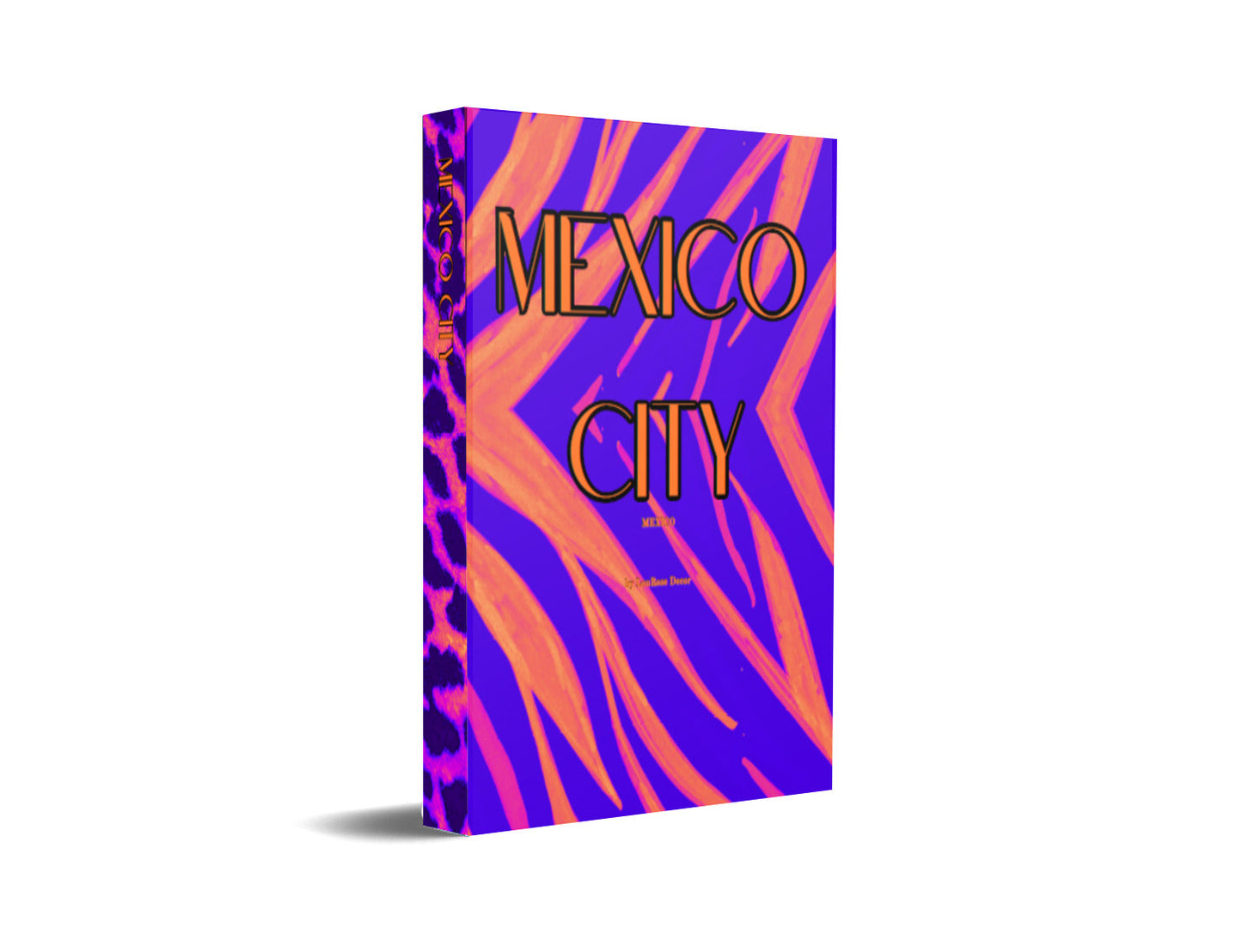 Mexico City Orange Blue Decorative Book-Individual Book-LouRose Decor-LouRose Decor