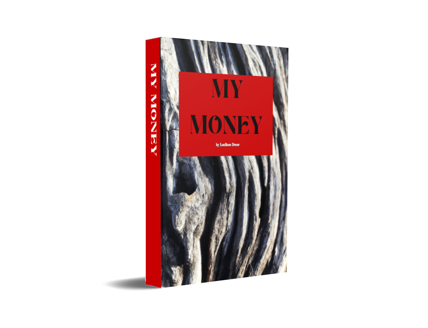 My Money Black White Red Wave Decorative Book-Individual Book-LouRose Decor-LouRose Decor