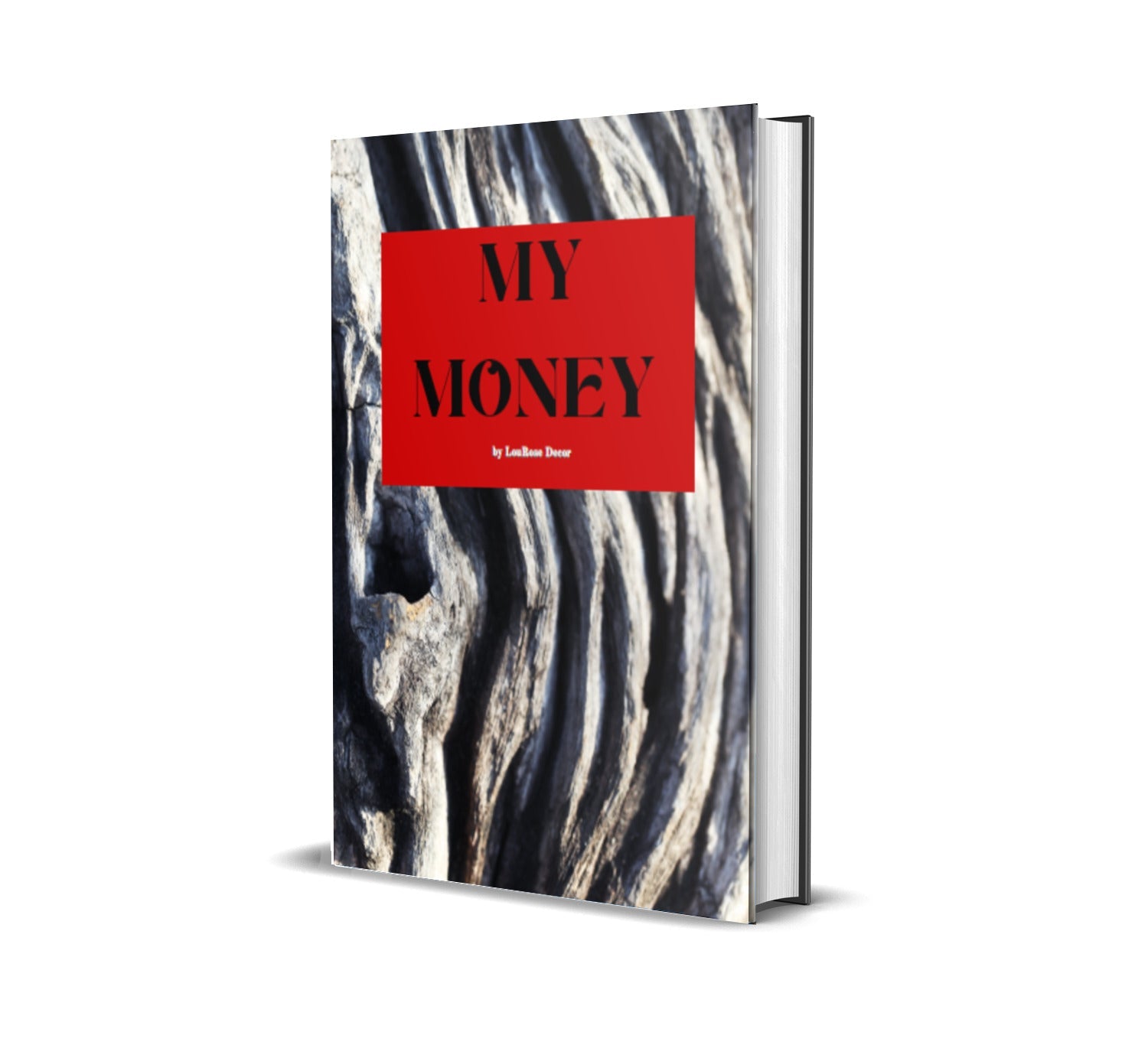 My Money Black White Red Wave Decorative Book-Individual Book-LouRose Decor-LouRose Decor