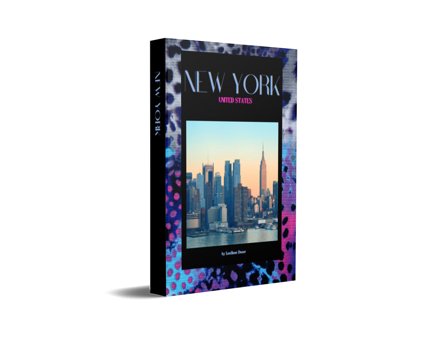 New York Cheetah Print Decorative Book-Individual Book-LouRose Decor-LouRose Decor