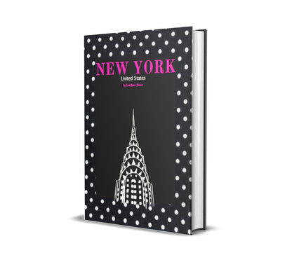 New York Hot Pink Polka Dots Decorative Book-Individual Book-LouRose Decor-LouRose Decor