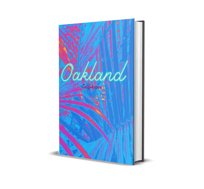 Oakland Blue Palm Decorative Book-Individual Book-LouRose Decor-LouRose Decor