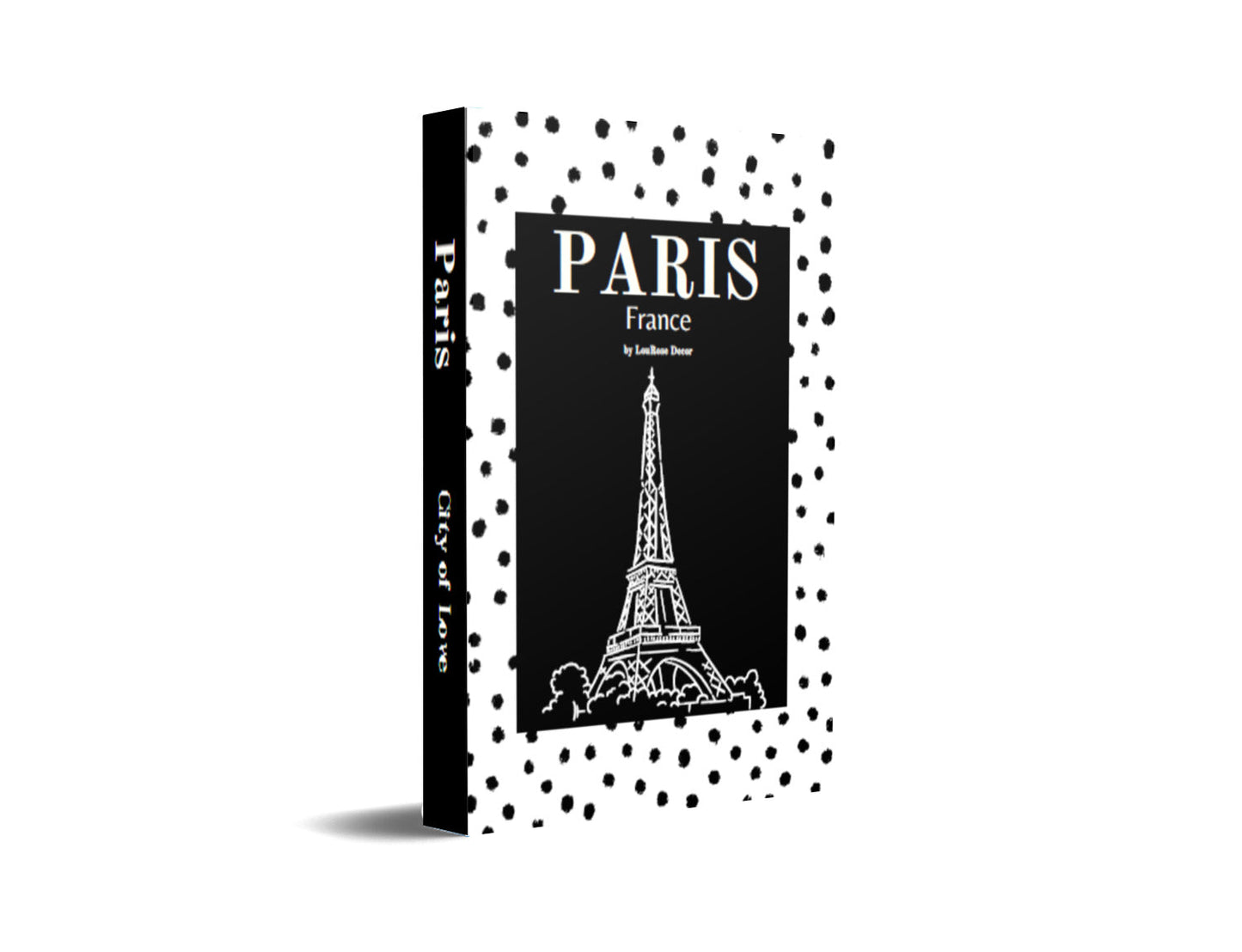 Paris Black and White Polka Dot Decorative Book-Individual Book-LouRose Decor-LouRose Decor