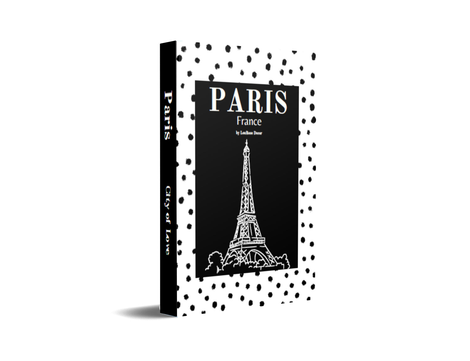 Paris Black and White Polka Dot Decorative Book-Individual Book-LouRose Decor-LouRose Decor