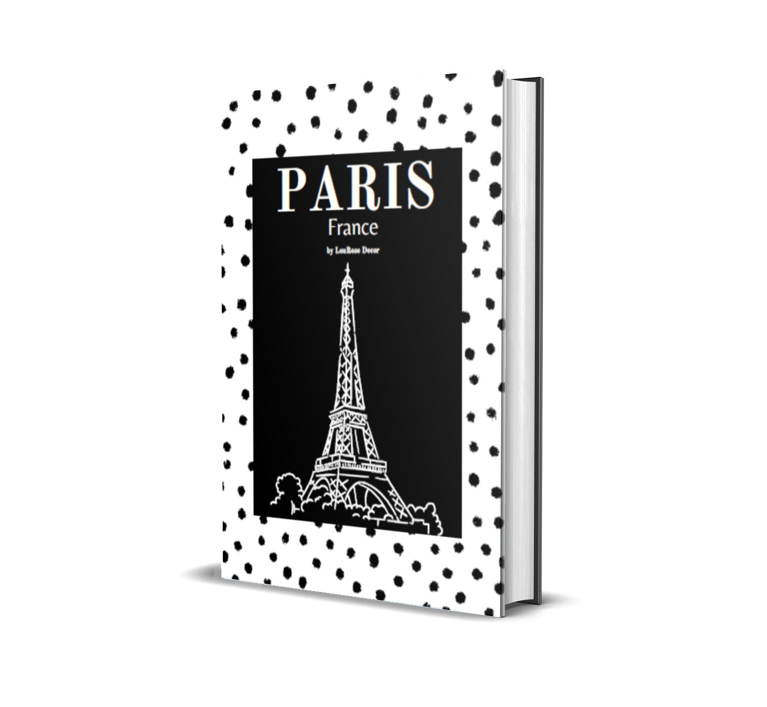 Paris Black and White Polka Dot Decorative Book-Individual Book-LouRose Decor-LouRose Decor